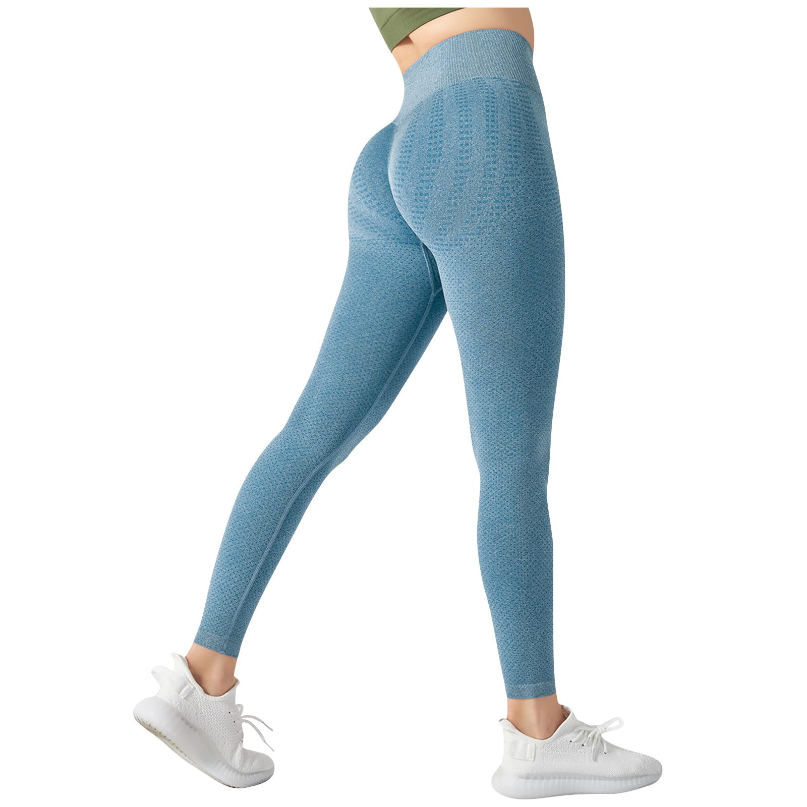 ZXHACSJ Women's Leisure Seamless Fit Solid Color Sports Hip Lifting