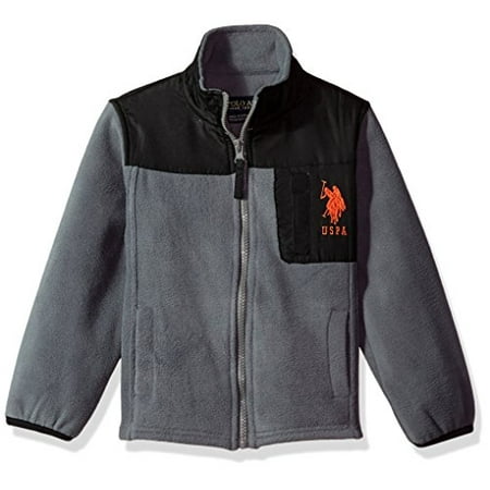 US Polo Association Little Boys' Outerwear Jacket (More Styles Available), UB93-Poly Overlay-Qt Shade, 4