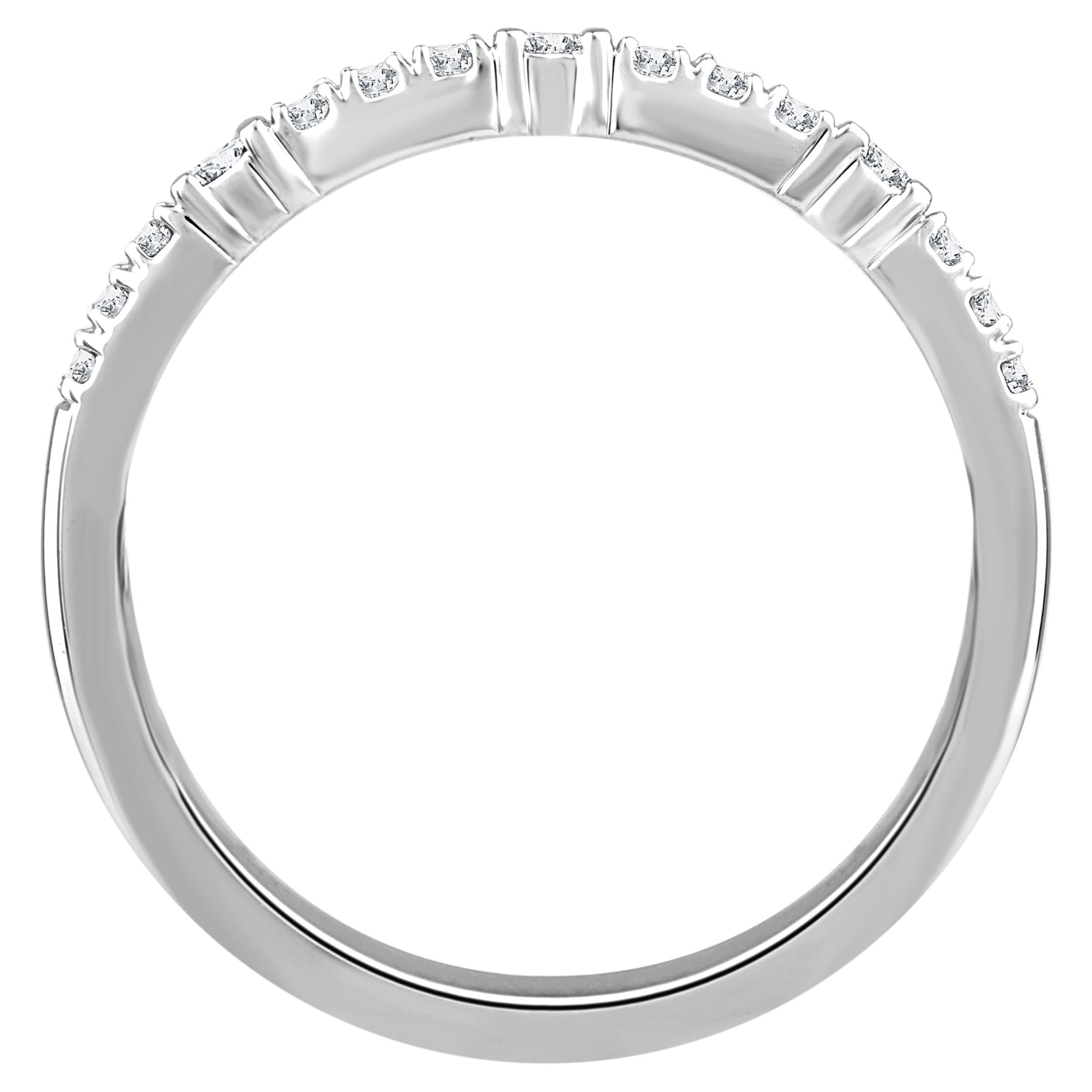 Color of Love 1/5 Carat T.W. Diamond Stackable Band in 10K White Gold (I-J,I3)