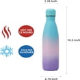 thumbnail image 4 of 17oz/500ml-Botellas de Agua de Acero Inoxidable, Las Botellas de Agua Mantienen Fríos Durante 24 Horas y Calientes Durante 12 horas (Azul, Rosa y Morado), 4 of 9