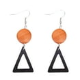 thumbnail image 1 of Drop Earrings Decorative Heart Loop Triangle Star Pendant Wooden Earrings Dangle Earrings, 1 of 4