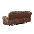 thumbnail image 6 of New Classic Furniture Ryland Polyester Fabric Sofa with Dual Recliner in Brown, 6 of 9