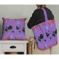 thumbnail image 5 of Soimoi Purple Georgette Viscose Fabric Text & Map Watercolor Print Sewing Fabric Yard 42 Inch Wide, 5 of 5