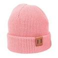 thumbnail image 2 of Opvise Winter Hat Children Adult Cap Thick Knitted Elastic Windproof Cozy Cold Resistant Solid Color Regular Fit Outdoor Beanie for winter Pink Adult, 2 of 8
