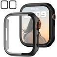 thumbnail image 1 of 2 Pack Case with Tempered Glass Screen Protector for Apple Watch SE(2023) Series 6/5/4/SE 40mm JZK Slim Guard Bumper Full Coverage Hard PC Protective Cover HD Ultra-Thin Cover for iWatch, 1 of 7