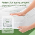 thumbnail image 5 of Niagara Sleep Solution Ultra Soft Queen Size Mattress Topper - Rayon Derived from Bamboo Pillow Top Mattress Pad for Back Pain Relief - Naturally Cooling for Hot Sleepers, Green, 5 of 9