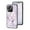 Purple Flower, variant on SaniMore for iPhone 16 Pro Case, Diamonds Glass Magnetic Support Flexible TPU Flower Pattern Cover with Rotatable Ring Kickstand Shockproof Protective Shell for iPhone 16 Pro, White Flower