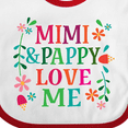 thumbnail image 4 of Inktastic Mimi and Pappy Love Me Grandchild Girls Baby Bib, 4 of 4