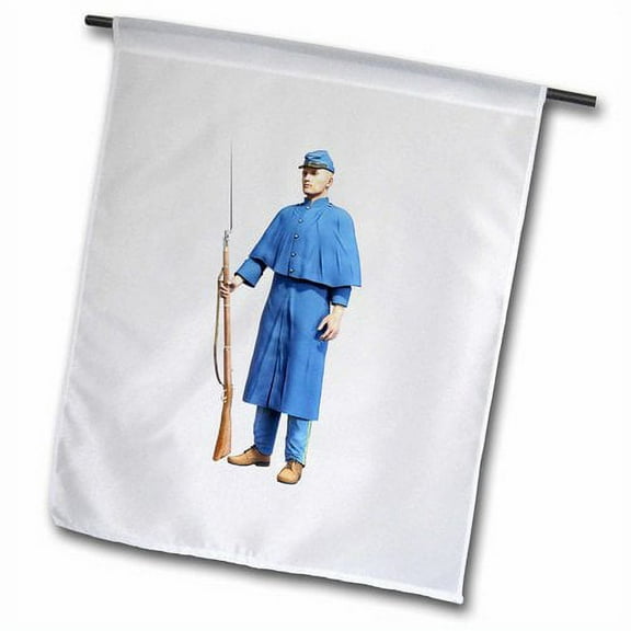 3dRose, A Union Soldier Guard, 18 x 27 inch Garden Flag