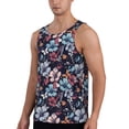 thumbnail image 2 of Easygdp Flowers ad Butterflies Men's Tank Top, Sleeveless Muscle T Shirts, Breathable, Quick-Dry, Loose for Gym, Running, Fitness - 4X-Large, 2 of 9