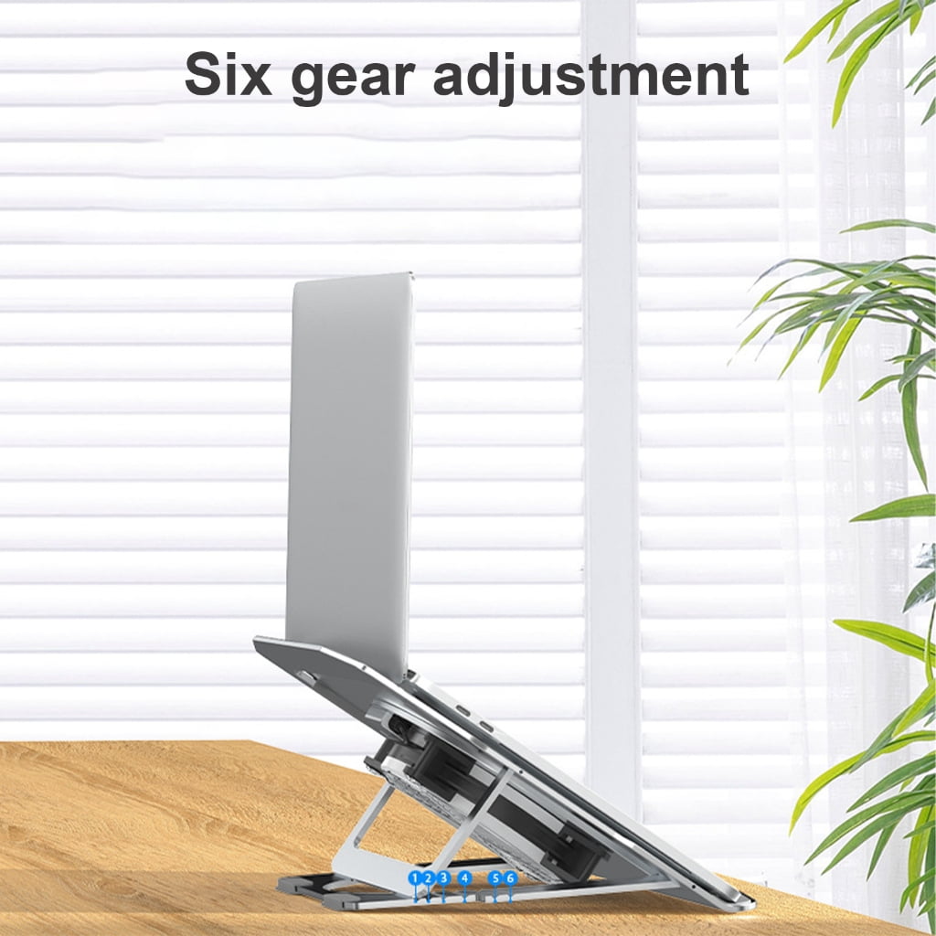 Adjustable Aluminum Laptop Stand With Cooling Fan,for 22in Laptop Portable Notebook Coolers Effective Heat Dissipation