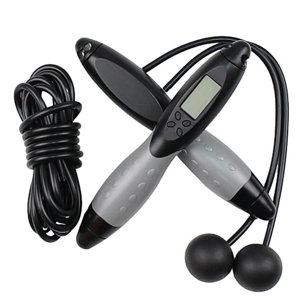 Cuerda de sr digital LCD Fitness de calorías Entrenador de cuerda de sr inalámbrico gris shamjiam Cuerda de saltar de PVC para contar