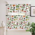 thumbnail image 2 of 3 Piece Kitchen Curtains and Valances Set Vegetables Cafe Curtains 36 Inch Length Watercolor Farmhouse Fruits Valance & Tier Curtain for Living Room Bedroom Small Window 54"x18"+27"x36"*2, 2 of 6