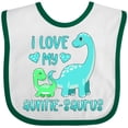 thumbnail image 3 of Inktastic I Love My Auntie-saurus Cute Brontosaurus Family Boys or Girls Baby Bib, 3 of 4