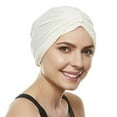 thumbnail image 3 of Beemo Soft Terry Cloth Turban Head Cover Hats for Adult Female, White, 3 of 5