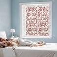 thumbnail image 4 of Red Boho Flower Window Privacy Film, Vintage Paisley Farmhouse Pattern Static Cling UV Sun Blocking Tint Film Heat Control Windows Films for Bedroom Bathroom, Window Stickers 17.7"x39.3", 4 of 8