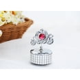 thumbnail image 4 of Matashi Princess Carriage Music Box Love Story Table Top Ornament w/  Crystals Home, Bedroom Decor Chrome, 4 of 4