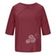 thumbnail image 3 of Blusas de Manga Corta para las Mujeres Impresas Cuello Redondo Camiseta Casual, Blusa de Algodón de Imitación para las Mujeres, 3 of 4