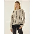 thumbnail image 2 of Textured Knit Sweater with Ribbon Detail, 2 of 6