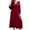 Claret, variant on Odeerbi Dresses for Women Maxi Dress Autumn And Winter 2025 Fashion Solid Color Cross V-neck Pleated Dress Long Skirt Green
