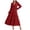 A-Watermelon Red, variant on felwors Long Sleeve Dress for Women 2025 Fall V Neck Tiered Spring Elegant Modest Flowy Wedding Guest Maxi Dresses Pink, S