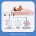 thumbnail image 5 of Delta Children Twinkle Stars Breathable Baby Bed Crib Mattress and Toddler Mattress with Removable/Machine Washable Cover - GREENGUARD Gold – Waterproof - Sustainably Sourced Core Fiber Core, Pink, 5 of 9