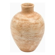 Moe's Home Collection Dos 13" Terracotta Ceramic Vase in Beige