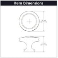 thumbnail image 7 of Hickory Hardware P3061-10Pack Mountain Lodge Pack Of (10) 1-3/8" Mushroom Cabinet Knob -, 7 of 7