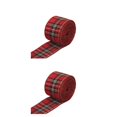 thumbnail image 3 of Matsuzay Cintas de Navidad, adornos de casa a cuadros clásicos portátiles, lazos florales DIY, accesorios decorativos para celebración 2 Ancho 4cm 2Conjunto, 3 of 6
