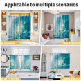thumbnail image 5 of Teal Blue Coastal Wave Kitchen Curtains Window Panels, Modern Summer Ocean Beach Sea Insulated Window Treatment Curtain, Grommet Curtains for Bedroom/Living Room/Bathroom, 2 Piece 27.5"Wx39"L, 5 of 8