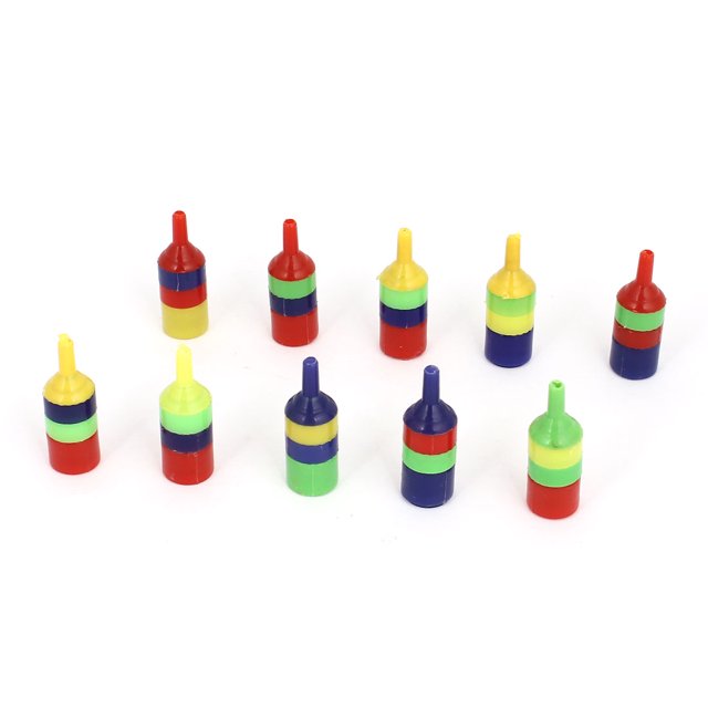 Unique Bargains 0.6' x 1.7' Multicolor Striped Aquarium Fish Tank Airstone Diffuser 10pcs