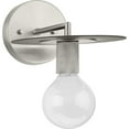 thumbnail image 2 of Progress Lighting Trimble 1-Light Wall Sconce, Brushed Nickel, Cone Shade, 2 of 10