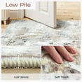 thumbnail image 6 of Reepow 5x7 Brown/Grey Modern Abstract Neutral Indoor Soft Machine Washable Non-Slip Low Pile Carpet Area Rugs for Living Room Dining Room Office, 6 of 9