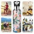 thumbnail image 7 of Yayeee 33oz Insulated Water Bottle Double Wall Stainless Steel with Flip Straw Lid, Vibrant Flowers, 7 of 7