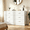 White, variant on Winkalon Black Dresser for Bedroom, 6 Drawer Dresser Chest of Drawers, Wood Dressers for Closet, Wide Modern Dressers for Living Room, Hallway, Entryway, TV Stand, Black
