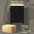 thumbnail image 4 of EUROCO Bathroom Vanity with Ceramic Sink, 24" Freestanding Bathroom Cabinet Vanity with 2 Drawers,Lager Storage,1 Door ,Solid Wood Frame Bathroom Vanities,Black, 4 of 8