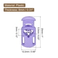 thumbnail image 2 of Unique Bargains 30Pack 5.5x3mm Cord Lock Plastic Single Hole Spring Toggle Stoppers, Dark Purple, 2 of 5