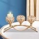 thumbnail image 5 of Candelabro de cristal de estilo europeo de 3 brazos para bodas y Navidad. Oro, 5 of 7