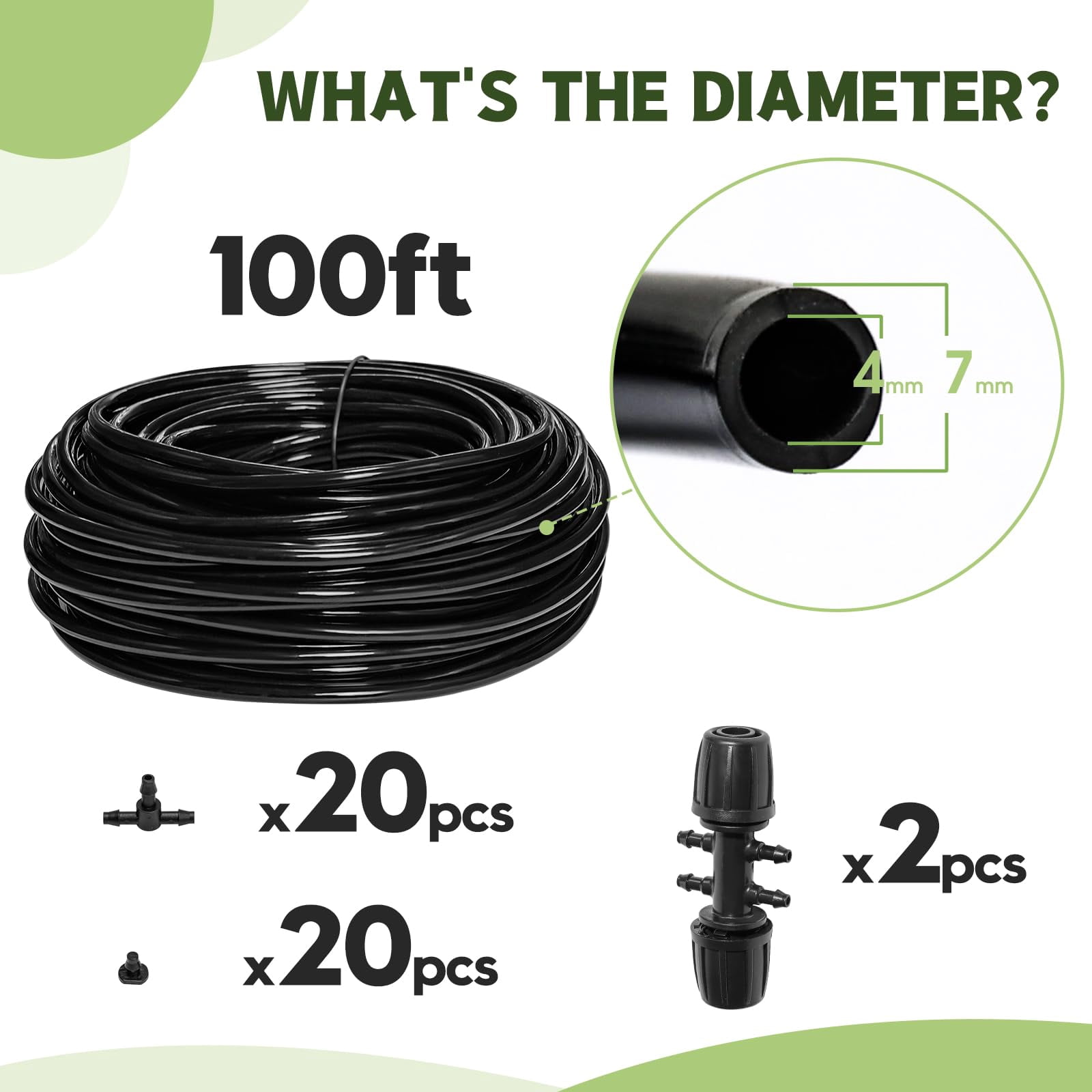 50/ 100/ 240FT Drip Irrigation System Kit Automatic Garden Watering System for Plant Greenhouse Yard Lawn