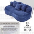 thumbnail image 6 of Bean Bag Sofa Lazy Sofa Durable Comfort Lounger High Back Bean Bag Chair Couch for Adults and Kids, Indoor & Outdoor, Accent Floor Soft Lounge Chair (Navy), 6 of 9