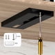 thumbnail image 4 of 2 Piece Wine Glass Holder On Shelf Or Under Cabinetno Punch Plastic Tall Glass Holderglassware Dry Storage Rack For Kitchen Bars And Restaurants (blac, 4 of 5