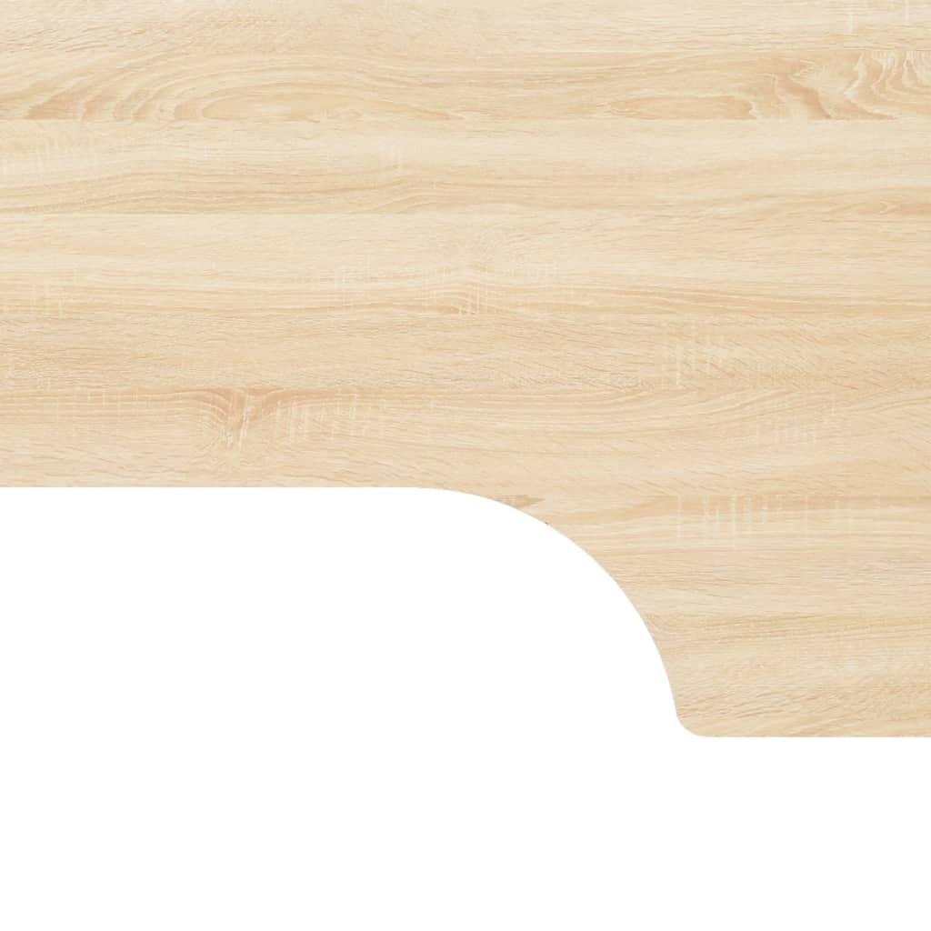 Writing Desk with 2 Shelves, Modern Computer Desk for Home Office, Black+Oak