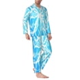 thumbnail image 2 of Goofa Light blue flash for 2-piece Loungewear Set Men’s Sleepwear Set Soft PJs Cozy loungewear Comfy Sleep Set Winter Pajamas-Small, 2 of 7