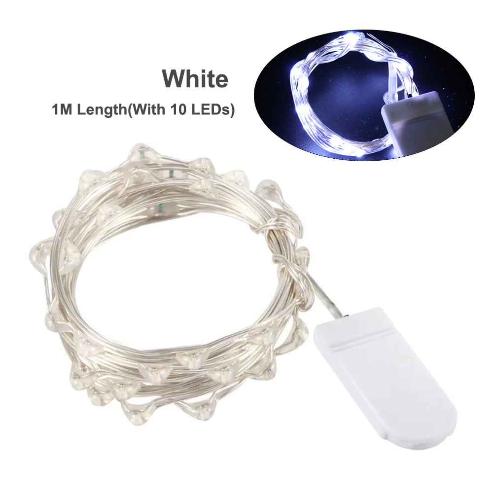 Details about   1M Battery Powered 10 LED Copper Wire Fairy String Light Wedding Xmas Party Lamp