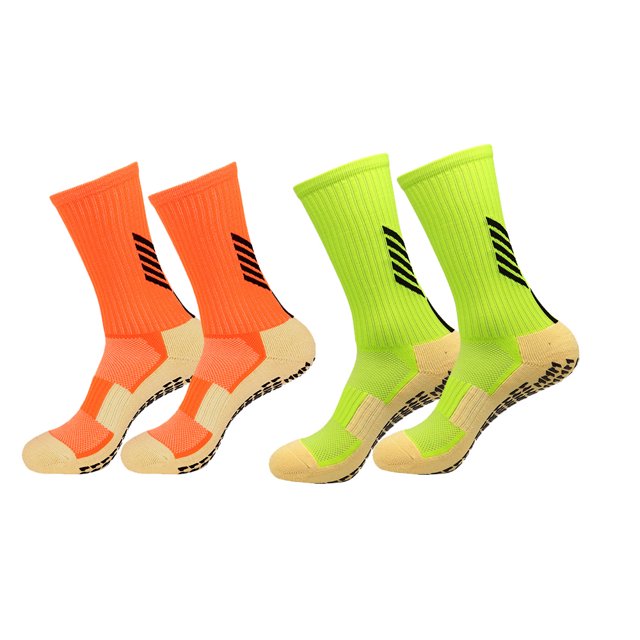 2 pares de calcetines deportivos antideslizantes con agarre de goma antideslizante para fútbol, rugby, baloncesto, correr, yoga