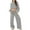 Gray, variant on dGslk Women’s Two Piece Lounge Set Long Sleeve Pullover Hoodie and Wide Leg Pants Casual Relaxed Fit Tracksuit Outfit Black L