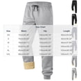 thumbnail image 3 of Mens Fleece Lined Sweatpants Drawstring Elastic Waist Jogger Pants Winter Warm Long Pants, 3 of 7