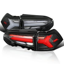 Spec-D Tuning Black LED Sequential Tail Lights Compatible with 2019-2023 Toyota RAV4, Left   Right Pair Assembly