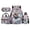 Animal Blossoms, variant on Giraffe Cute Bookbag and Lunchbox Set 4 piece Durable Kids Backpack with Pencil Bags Water Bottle Sleeve for Elementary School Students Back to School Gifts