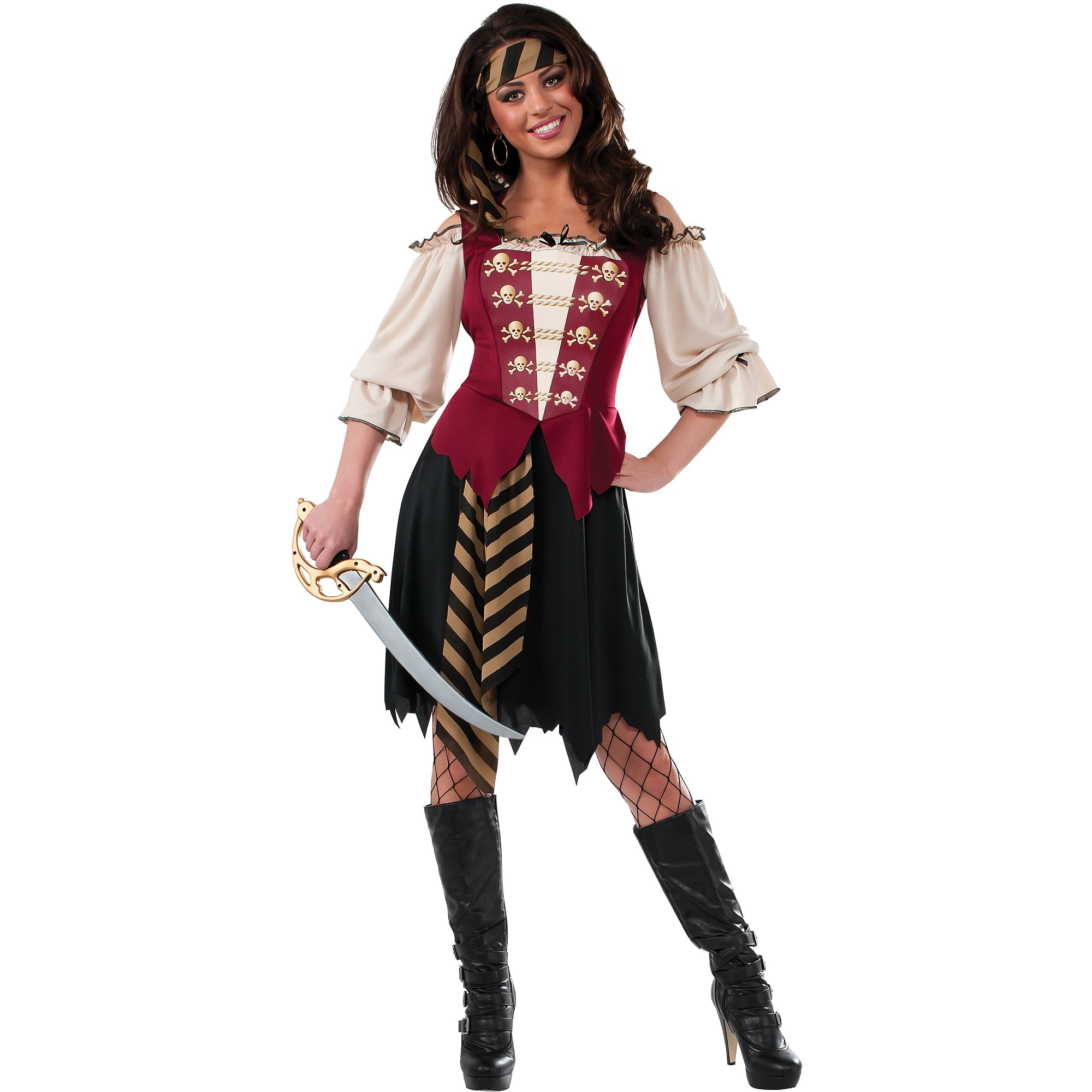 Rubies Pirate Dress Adult Halloween Costume - Walmart.com - Walmart.com